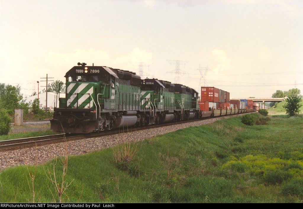 Stack train rolls east